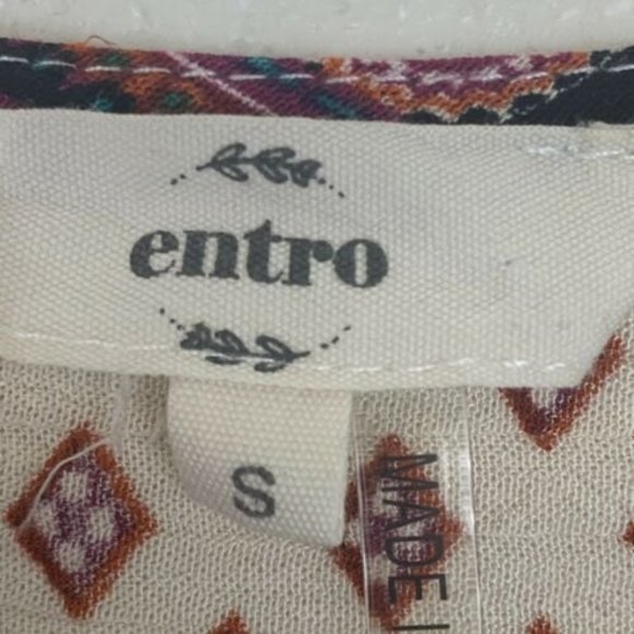 Entro Small Sleeveless Paisley Tassles Fringe Tank Top Tunic Boho Western Rodeo - Picture 4 of 8